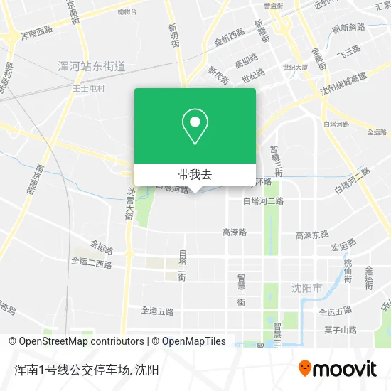 浑南1号线公交停车场地图