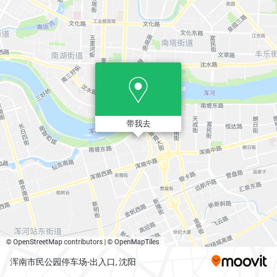 浑南市民公园停车场-出入口地图