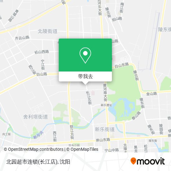 北园超市连锁(长江店)地图