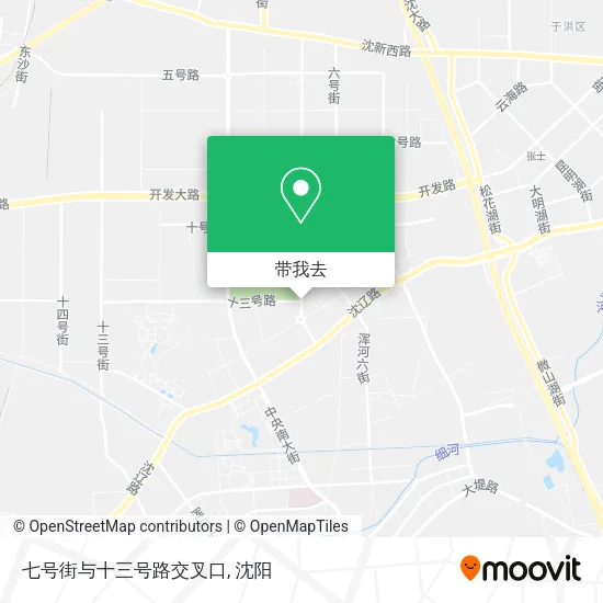 七号街与十三号路交叉口地图
