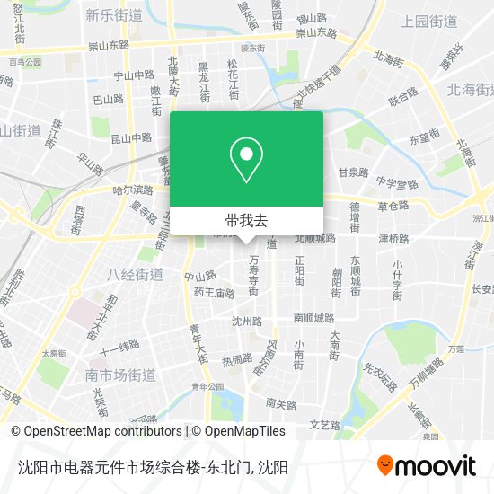 沈阳市电器元件市场综合楼-东北门地图