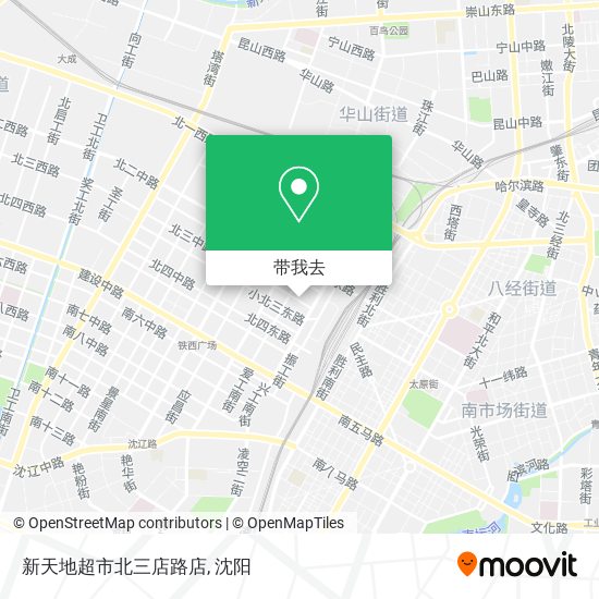 新天地超市北三店路店地图