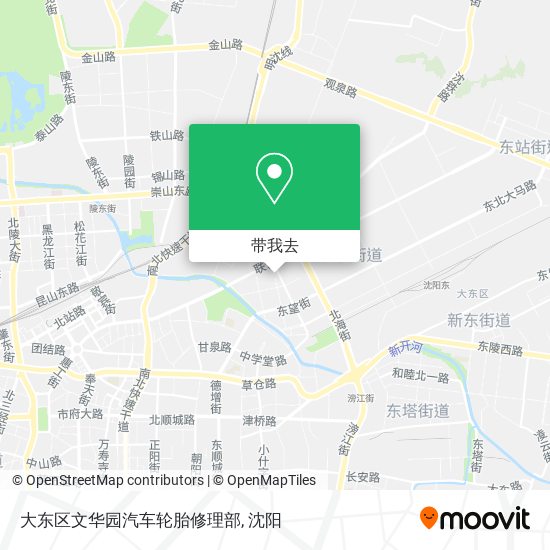 大东区文华园汽车轮胎修理部地图