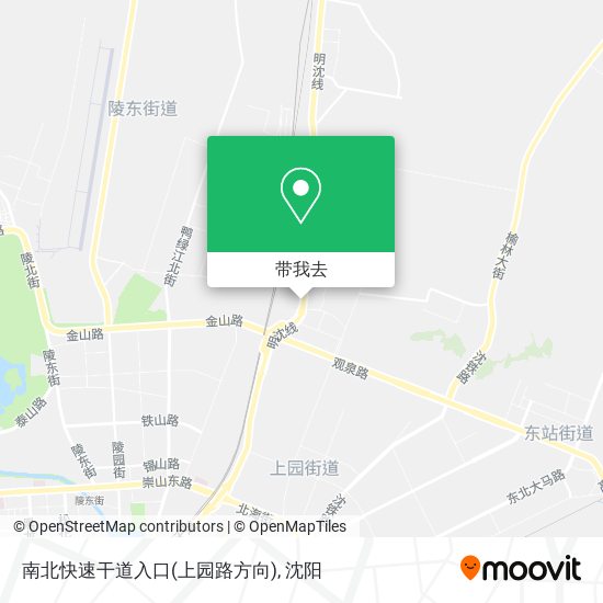 南北快速干道入口(上园路方向)地图