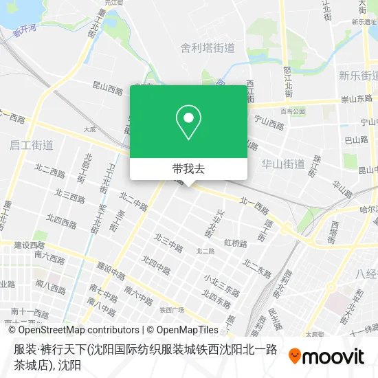 服装·裤行天下(沈阳国际纺织服装城铁西沈阳北一路茶城店)地图