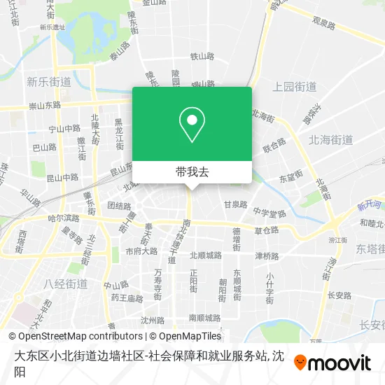 大东区小北街道边墙社区-社会保障和就业服务站地图