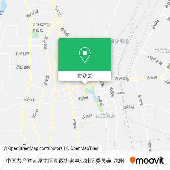 中国共产党苏家屯区湖西街道电业社区委员会地图