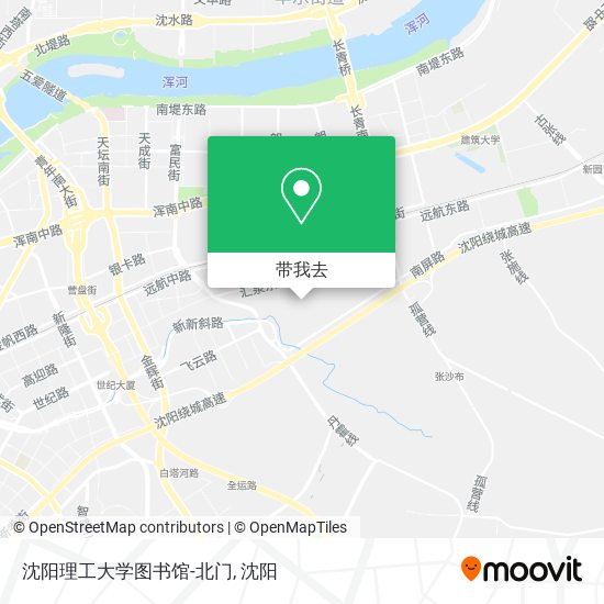 沈阳理工大学图书馆-北门地图