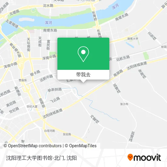 沈阳理工大学图书馆-北门地图