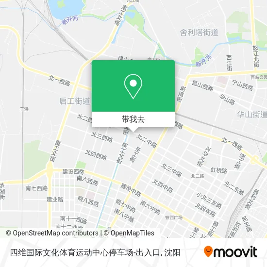 四维国际文化体育运动中心停车场-出入口地图