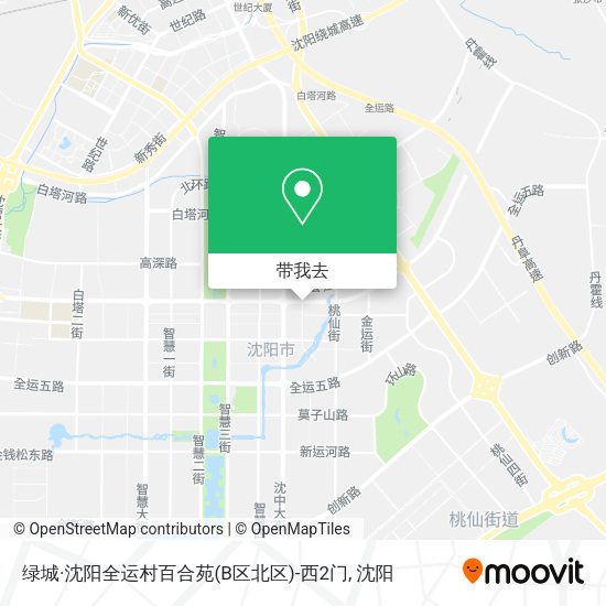 绿城·沈阳全运村百合苑(B区北区)-西2门地图