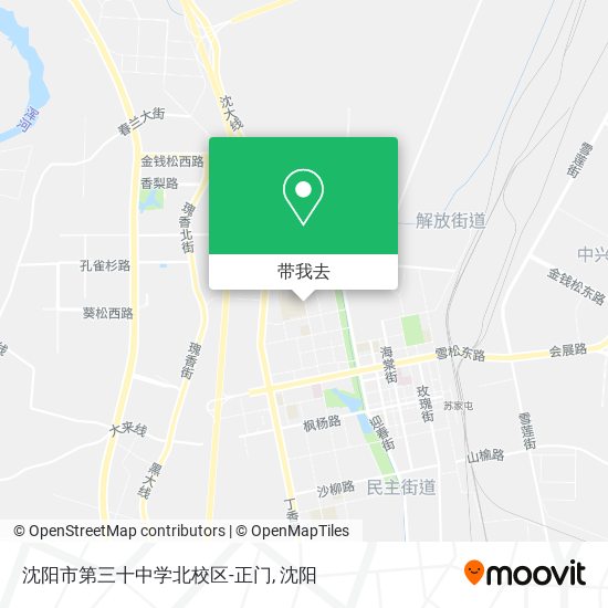 沈阳市第三十中学北校区-正门地图