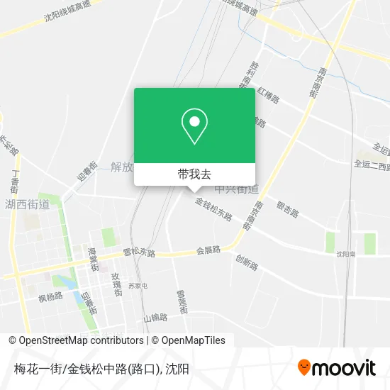 梅花一街/金钱松中路(路口)地图