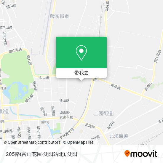 205路(富山花园-沈阳站北)地图