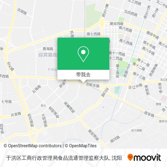 于洪区工商行政管理局食品流通管理监察大队地图