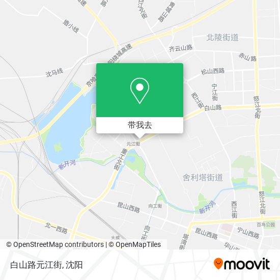 白山路元江街地图