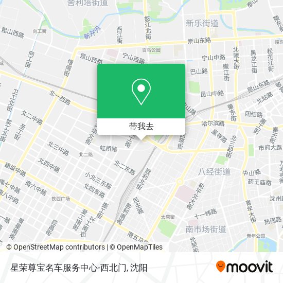 星荣尊宝名车服务中心-西北门地图