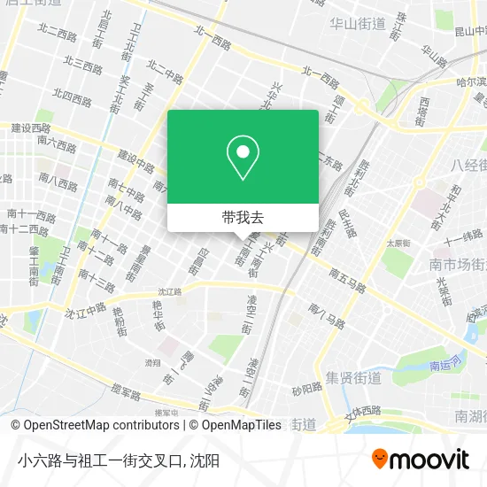 小六路与祖工一街交叉口地图