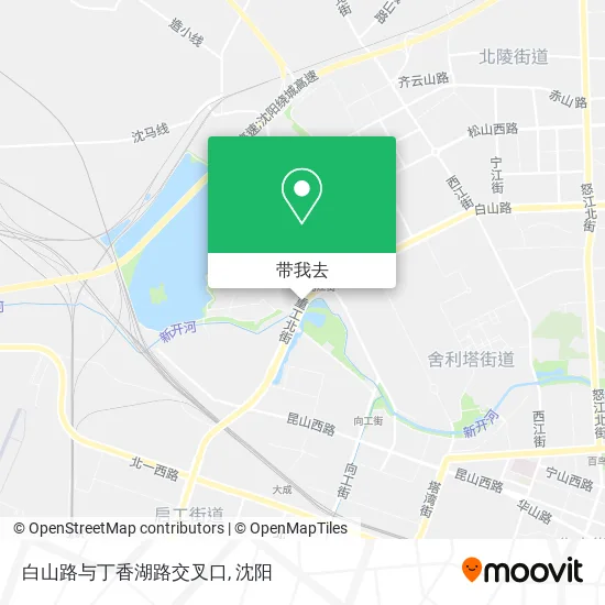 白山路与丁香湖路交叉口地图