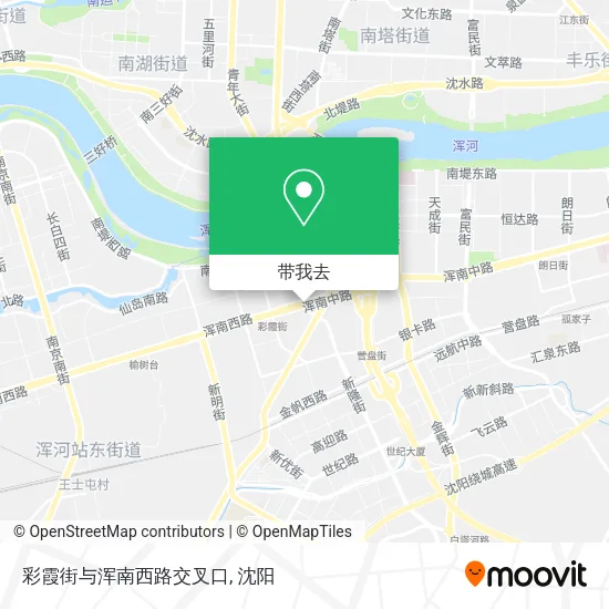 彩霞街与浑南西路交叉口地图