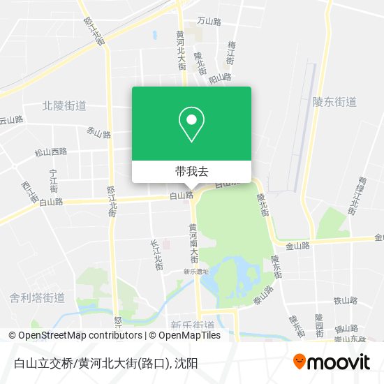 白山立交桥/黄河北大街(路口)地图