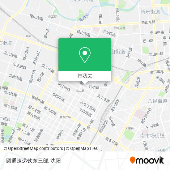 圆通速递铁东三部地图