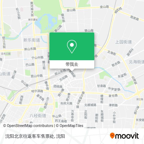 沈阳北京往返客车售票处地图