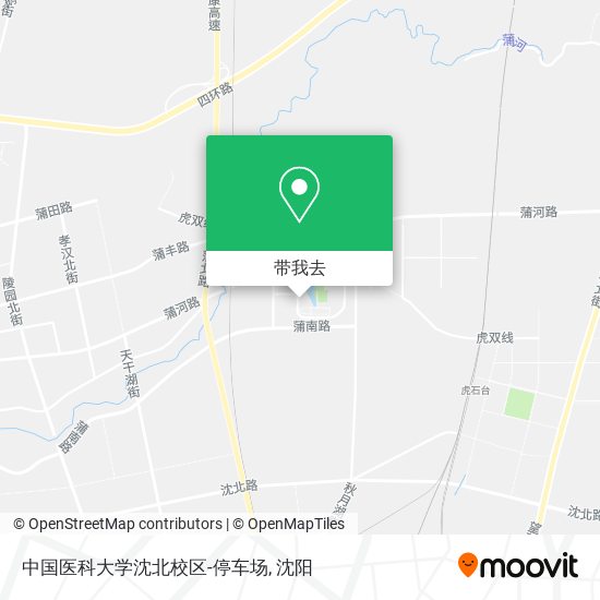 中国医科大学沈北校区-停车场地图