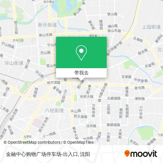 金融中心购物广场停车场-出入口地图