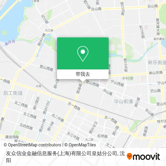 友众信业金融信息服务(上海)有限公司皇姑分公司地图