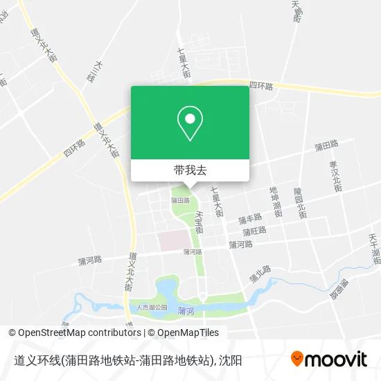 道义环线(蒲田路地铁站-蒲田路地铁站)地图