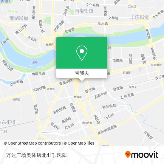 万达广场奥体店北4门地图