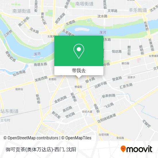 御可贡茶(奥体万达店)-西门地图