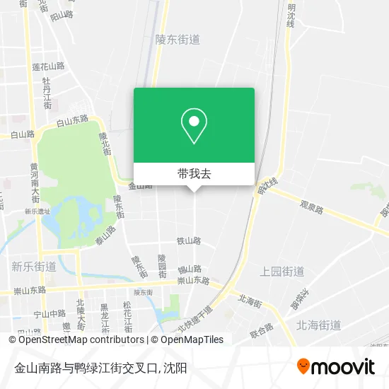 金山南路与鸭绿江街交叉口地图