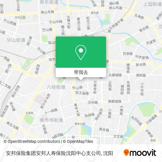 安邦保险集团安邦人寿保险沈阳中心支公司地图