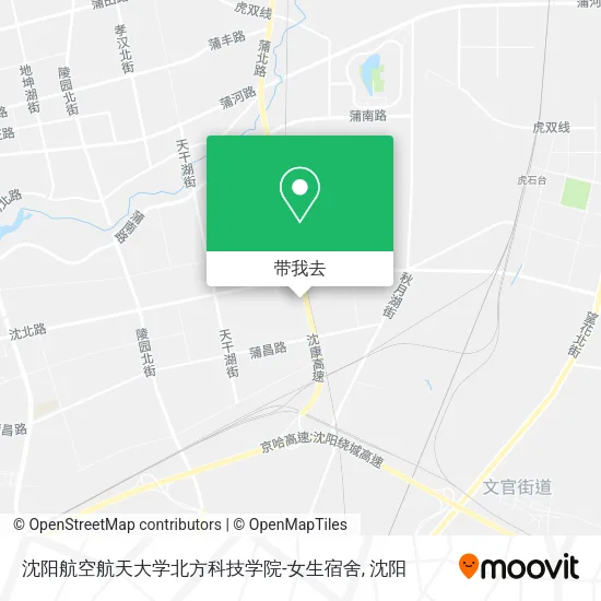 沈阳航空航天大学北方科技学院-女生宿舍地图