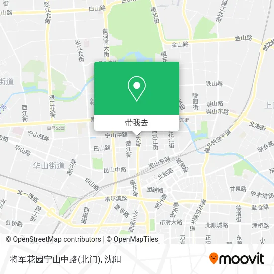 将军花园宁山中路(北门)地图