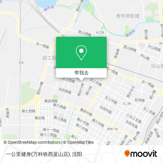 一公里健身(万科铁西蓝山店)地图