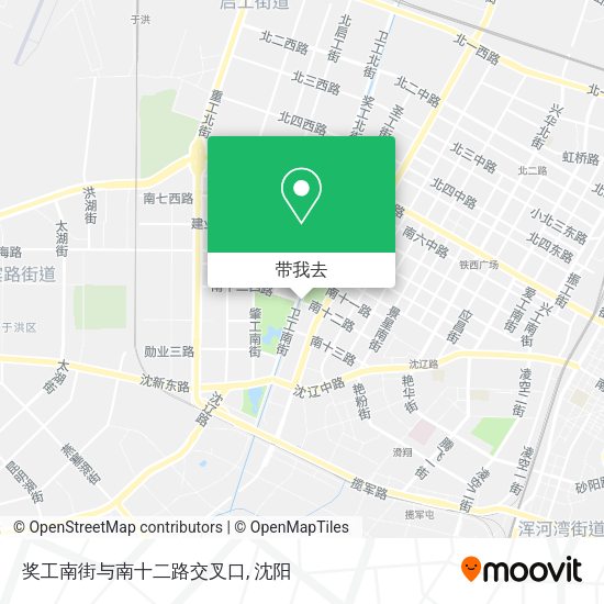 奖工南街与南十二路交叉口地图