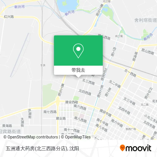 五洲通大药房(北三西路分店)地图
