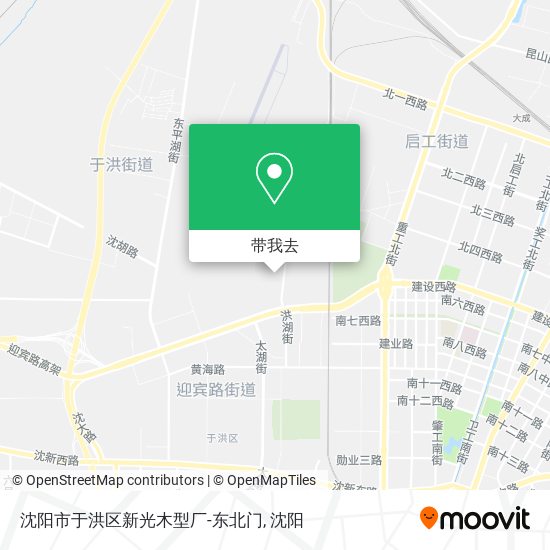 沈阳市于洪区新光木型厂-东北门地图