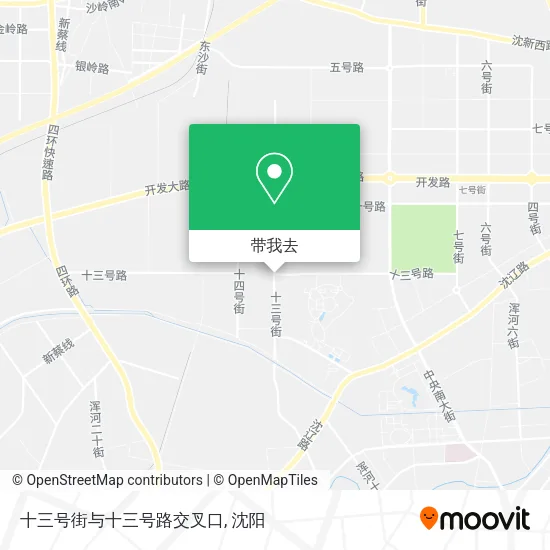 十三号街与十三号路交叉口地图