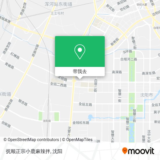 抚顺正宗小鹿麻辣拌地图