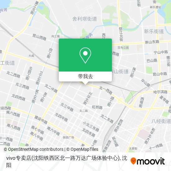 vivo专卖店(沈阳铁西区北一路万达广场体验中心)地图