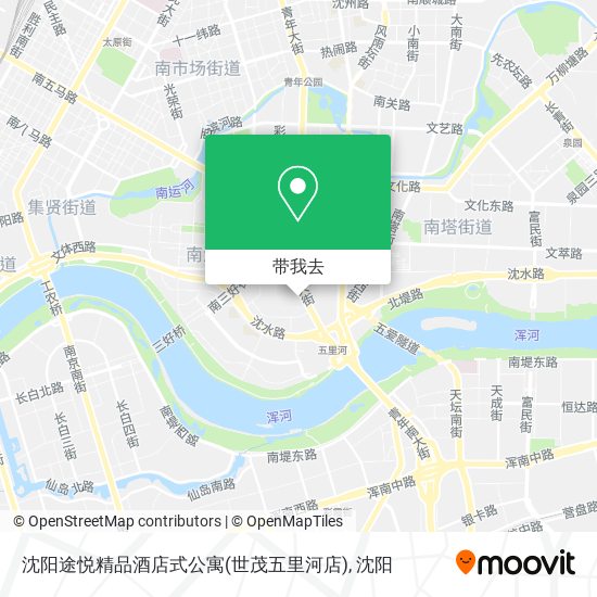 沈阳途悦精品酒店式公寓(世茂五里河店)地图