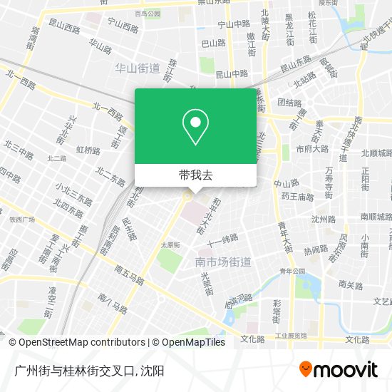 广州街与桂林街交叉口地图