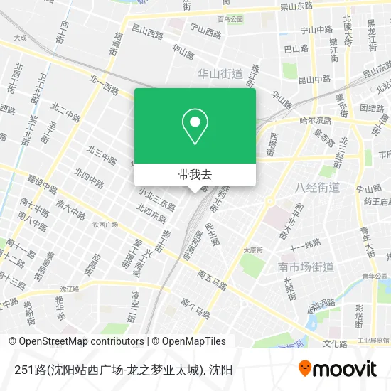 251路(沈阳站西广场-龙之梦亚太城)地图