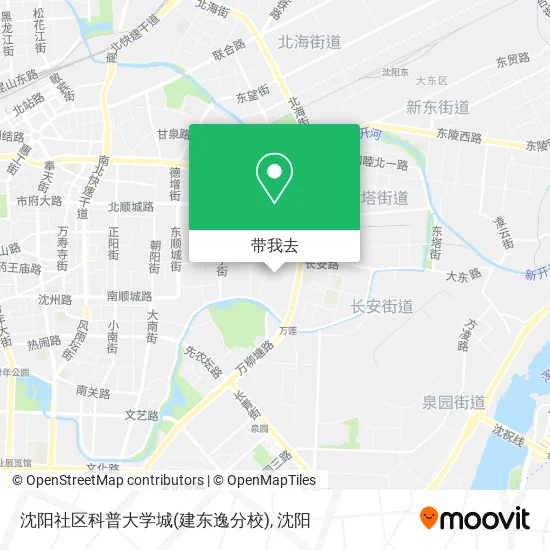 沈阳社区科普大学城(建东逸分校)地图