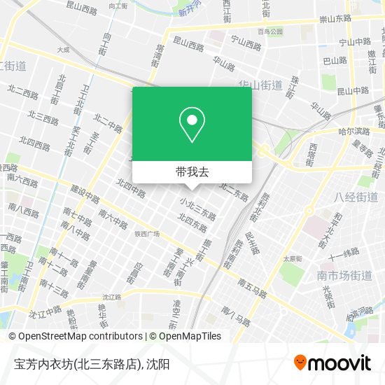 宝芳内衣坊(北三东路店)地图