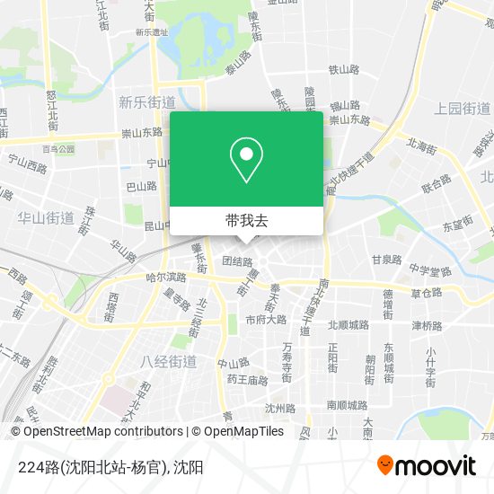 224路(沈阳北站-杨官)地图